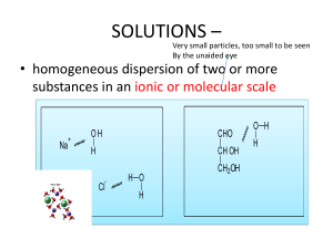 1 SOLUTION NATURE OF THE DISSOLVING PROCESS-1