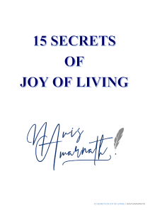 15 secrets of joy of living