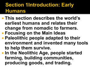 World History: Chapter 1 Early Humans