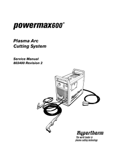 HyperTherm Powermax600 Plasma cutter