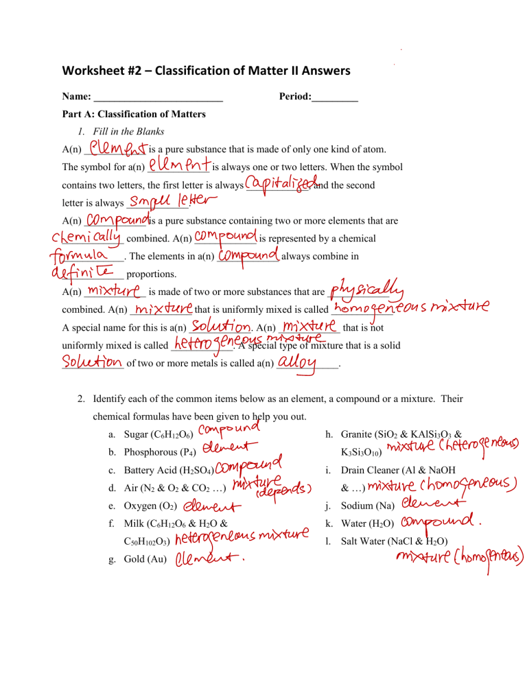 classification-of-matters-worksheet-2-answers