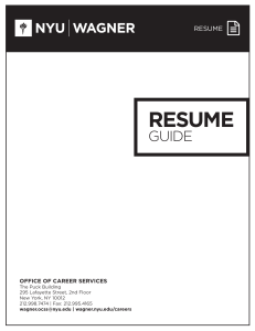 Resume Guide