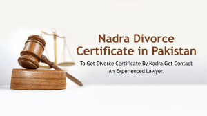 Legal Advice To Get Nadra Divorce Certificate in Pakistan