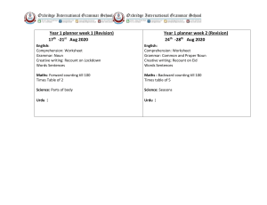 1st term planners