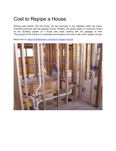 Cost to Repipe a House