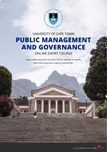 uct public management and governance online short course information pack
