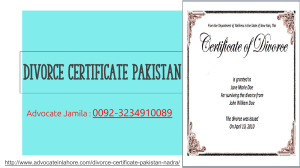 Get Divorce Certificate Pakistan Legally By Nadra With Easy Process