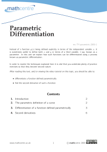 Paramteric Differentiation