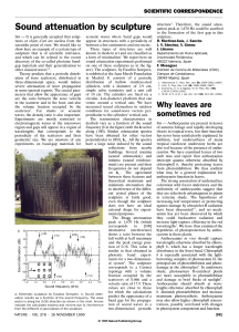 Sound Attenuation by Sculpture & Anthocyanins in Leaves