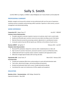 6 Second Resume Template