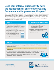 TECHNICAL MESSAGES OF THE IIA – UK AND IRELAND