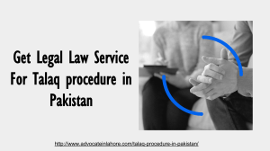 Talaq Procedure in Pakistan - Get Complete Guide For Talaq Form in Pakistan