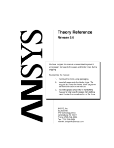 Ansys Theory References