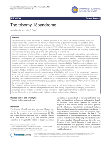 Trisomy 18 Syndrome