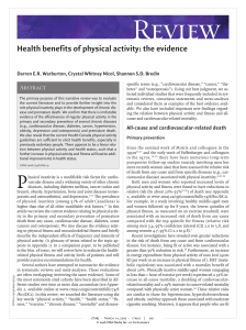 Benefits of physical activity