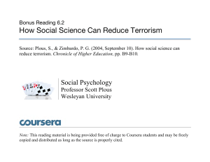Social Science Can Reduce Terrorism