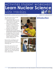 Marble Nuclei Project - Activities Student Worksheet