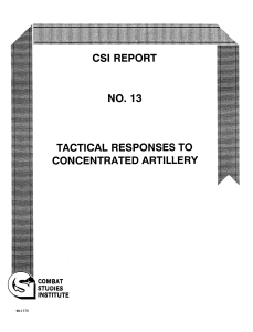 TACTICAL RESPONSES TO CONCENTRATED ARTILLERY