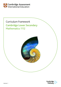 1112 Lower Secondary Mathematics Curriculum Framework 2018 v2 tcm143-498590