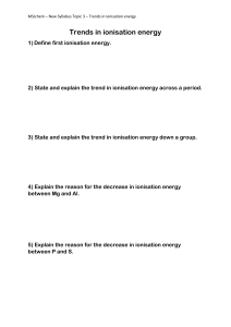 4. Trends in ionisation energy