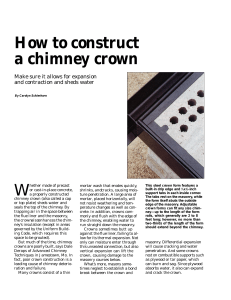 Concrete Construction Article PDF  How to Construct a Chimney Crown