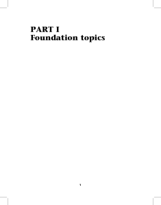 Part 1 Foundation Topics