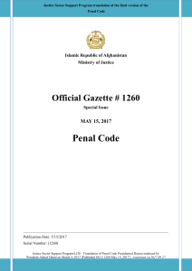 Penal Code 2017 OG # 1260 ENGLISH Translated by JSSP FINAL