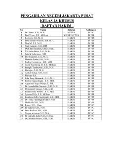 daftar hakim PN JakPus