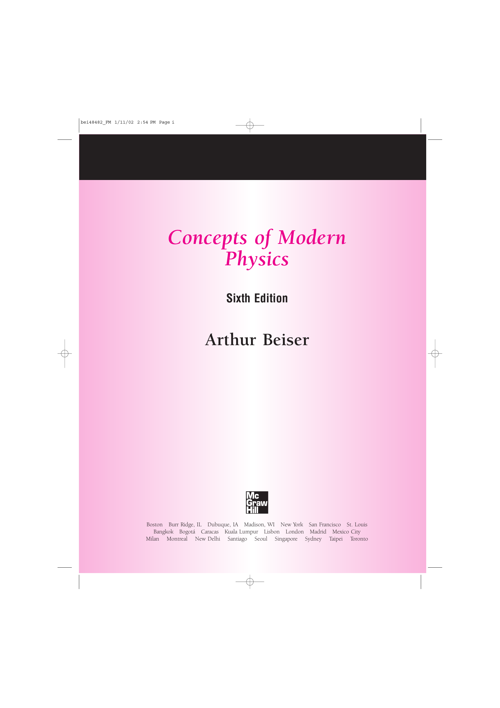 Concepts Of Modern Physics By Beiser