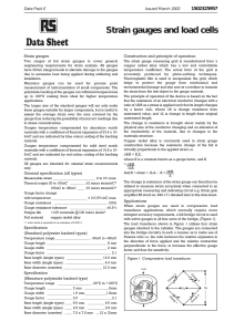 load cell data sheet