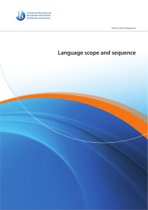 PYP language scope and sequence