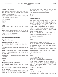 Jeppesen Airway Manual — Russia