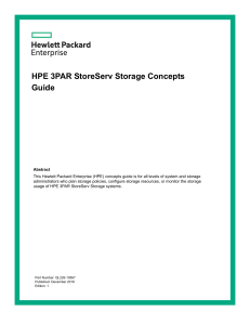 HPE 3PAR StoreServ Storage Concepts Guide