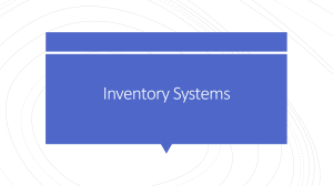 Inventory System Highlights