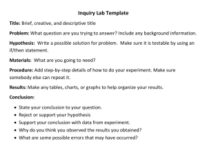 Inquiry Lab Template