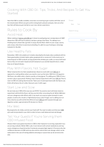 Cooking With CBD Oil  Tips  Tricks  And Recipes To Get You Started