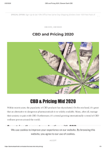 CBD and Pricing 2020   Element Earth CBD