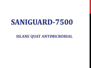 Sanigard-7500 -Silane quat antimicrobial. 99.99% surface protection from Corona virus. Continuously Active Disinfectant ( CAD ), Biocidal Anti-microbial Barrier ( BAMB)