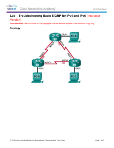 8.2.3.6 Lab - Troubleshooting Basic EIGRP for IPv4 and IPv6 - ILM
