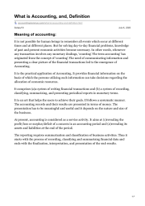 What is Accounting, Definition, and Meaning