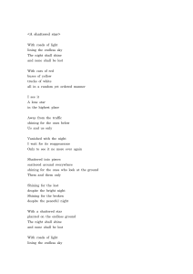 poem : A shattered star