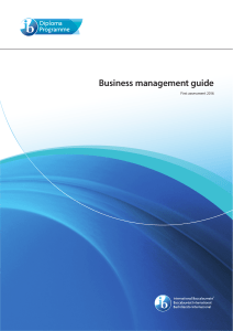 IB Business Management Guide 2016