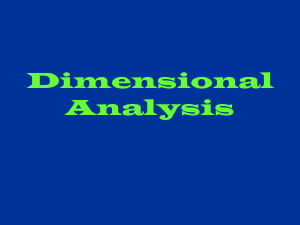 Dimensional analysis extra explanation