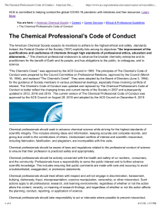 UOG2Xa-The Chemical Professional’s Code of Conduct - American Chemical Society 200813