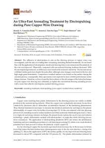 An Ultra-Fast Annealing Treatment by Electropulsing during Pure Copper Wire Drawing