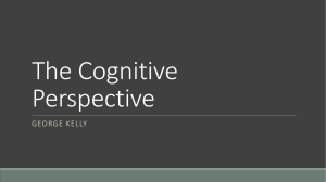 Lecture 13 and 14-The Cognitive Perspective
