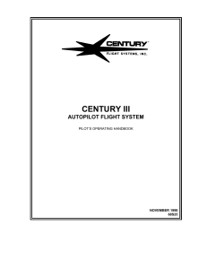 Century III Autopilot Manual