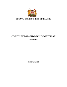 Kiambu County Integrated Development plan 2018-2022
