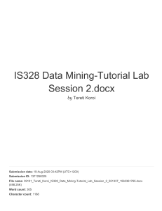 IS328 Data Mining-Tutorial Lab Session 2.docx