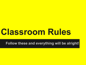 Copy of Classroom Rules